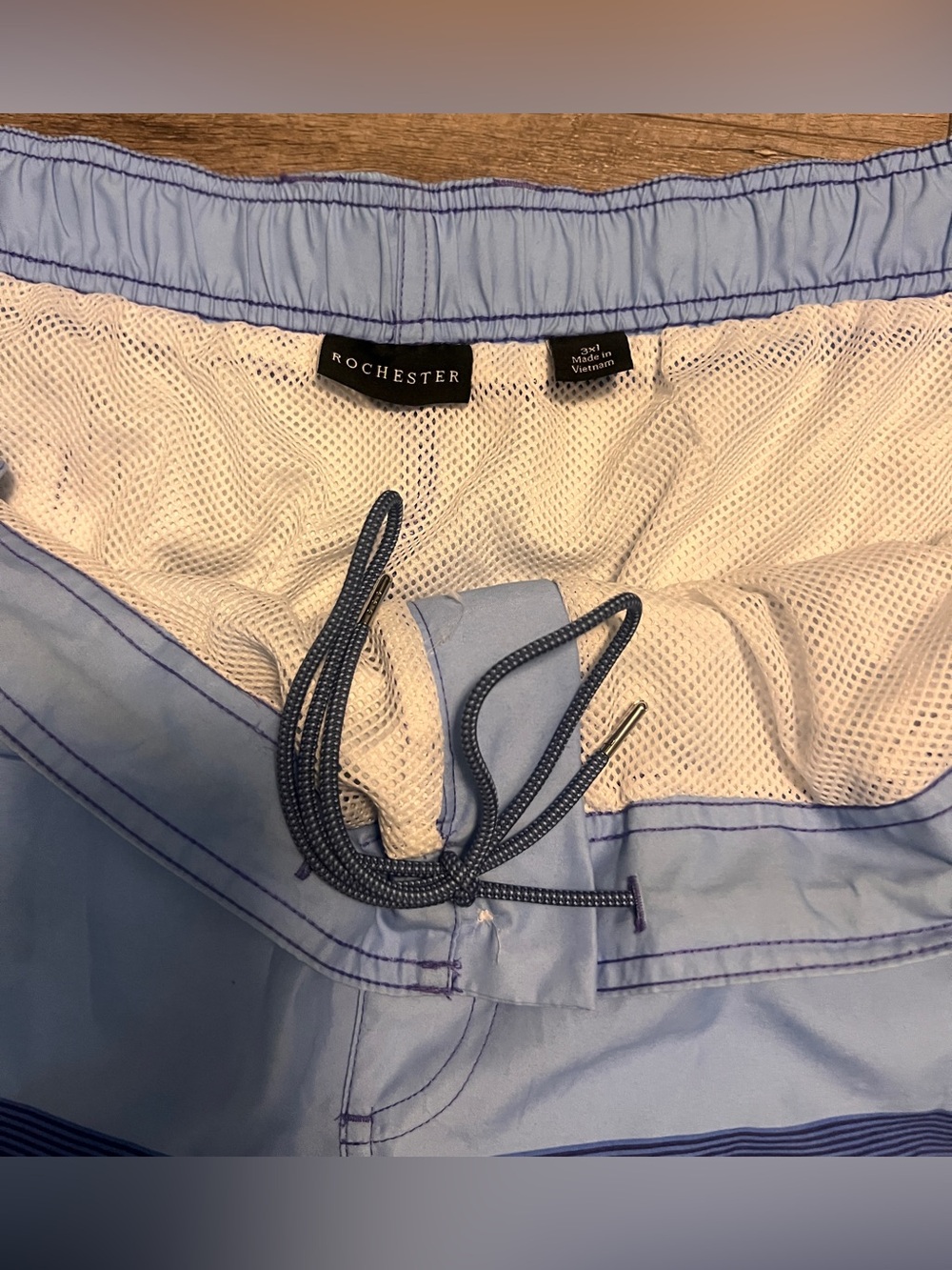 Men's Rochester Blue Big & Tall Swim Trunks ~Size 3X - Picture 2 of 5